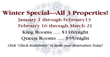 Heritage Lodging Hermann Missouri winter special